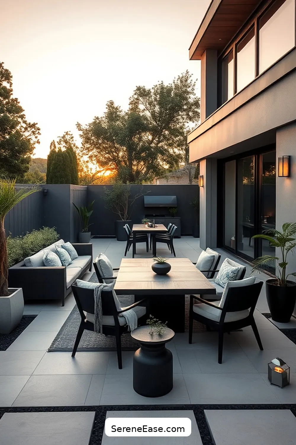 Create a Monochromatic Outdoor Patio in Mid-Century Modern Style 9 Creating Zones for Different Activities for Create a Monochromatic Outdoor Patio in Mid-Century Modern Style