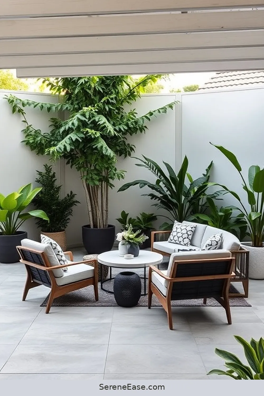 Create a Monochromatic Outdoor Patio in Mid-Century Modern Style 10 Maintaining a Balanced Look for Create a Monochromatic Outdoor Patio in Mid-Century Modern Style