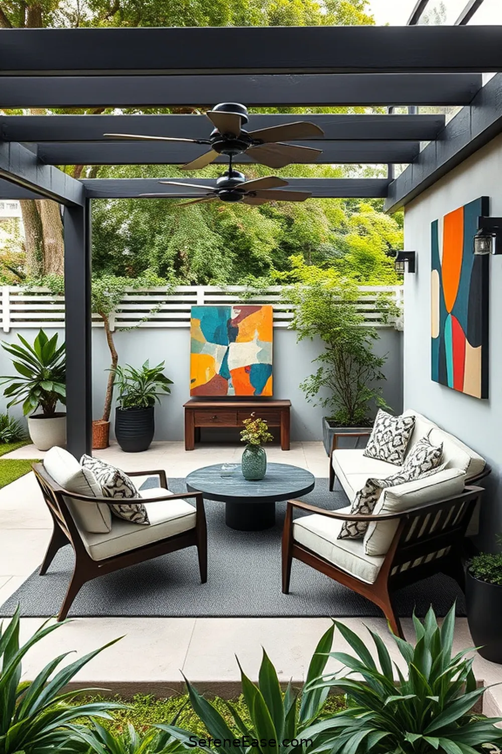 Create a Monochromatic Outdoor Patio in Mid-Century Modern Style 11 Personalizing Your Space With Art and Decor for Create a Monochromatic Outdoor Patio in Mid-Century Modern Style