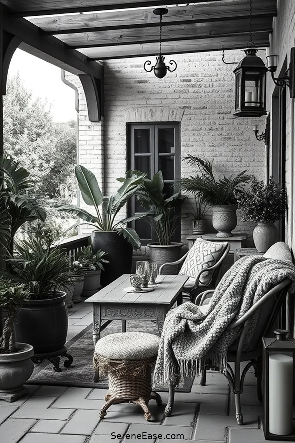 Create a Rustic Outdoor Patio in Black and White Style 8 Creating Focal Points With Decor for Create a Rustic Outdoor Patio in Black and White Style