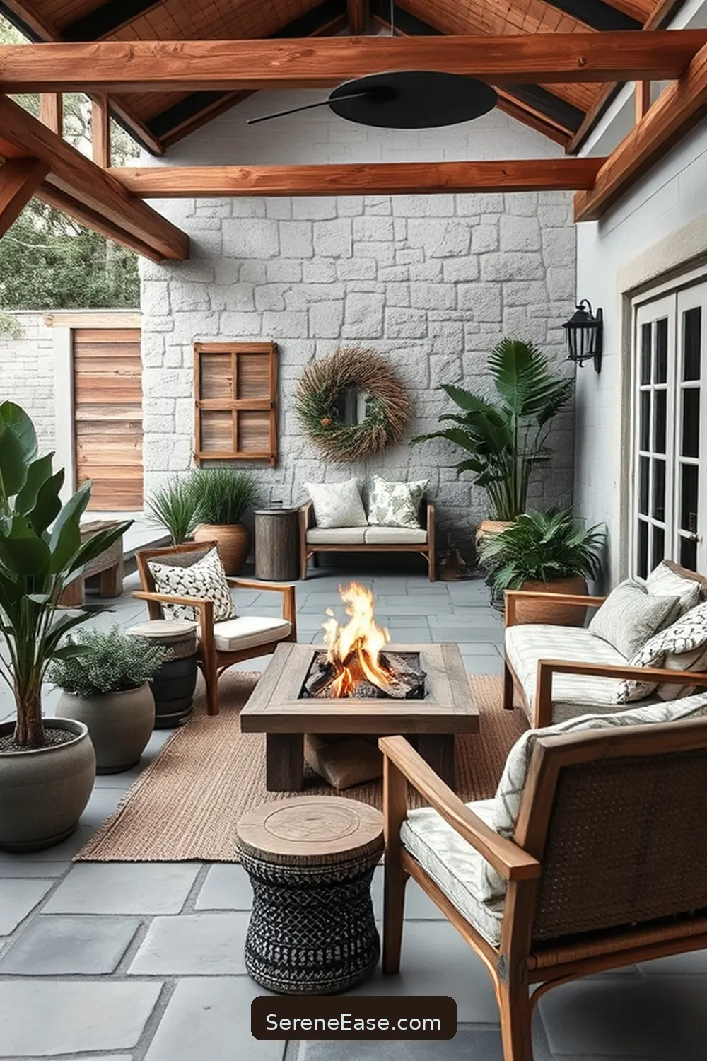 Create a Rustic Outdoor Patio in Black and White Style 10 Designing a Functional Layout for Create a Rustic Outdoor Patio in Black and White Style