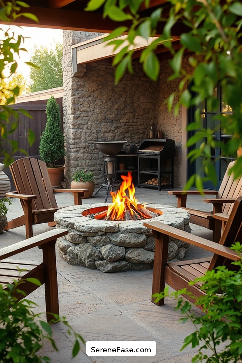 Create a Rustic Outdoor Patio in Black and White Style 12 Incorporating Fire Features for Create a Rustic Outdoor Patio in Black and White Style