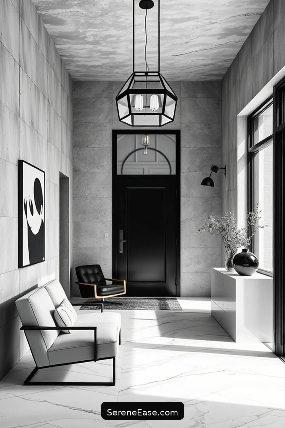 Create a Stunning Black and White Industrial Style Entryway 6 Statement Lighting Fixtures for Create a Stunning Black and White Industrial Style Entryway