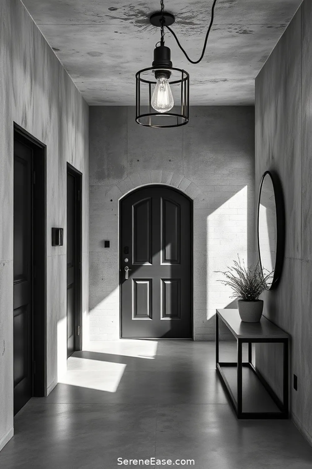Create a Stunning Black and White Industrial Style Entryway 9 Wall Treatments and Textures for Create a Stunning Black and White Industrial Style Entryway