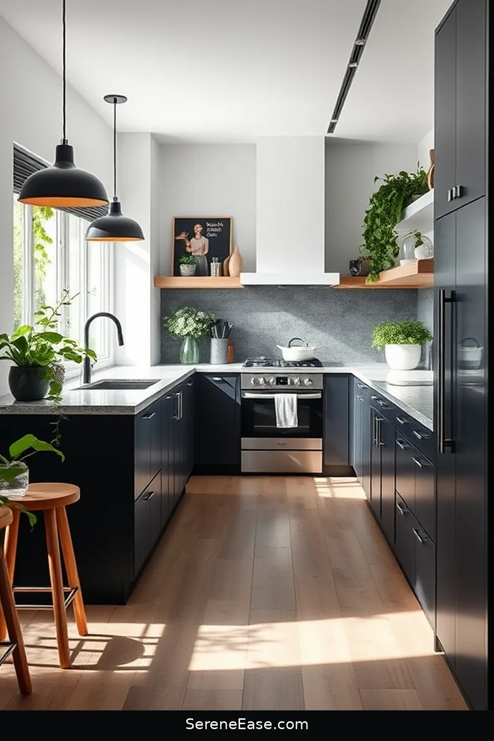 Create a Stunning Black and White Scandinavian Kitchen Style 4 Incorporating Natural Materials for Create a Stunning Black and White Scandinavian Kitchen Style
