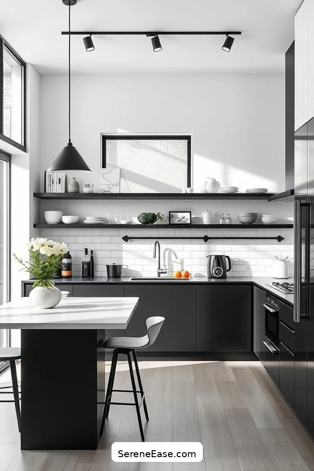 Create a Stunning Black and White Scandinavian Kitchen Style 5 Maximizing Space and Functionality for Create a Stunning Black and White Scandinavian Kitchen Style