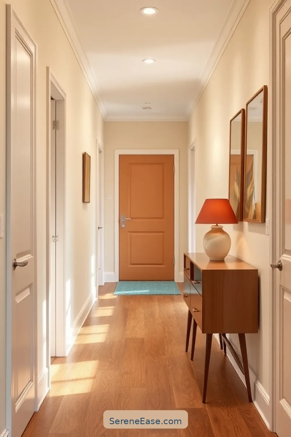 Creating a Chic Hallway With Pastels in Mid-Century Modern Style 11 Flooring Options That Complement Your Design for Creating a Chic Hallway With Pastels in Mid-Century Modern Style
