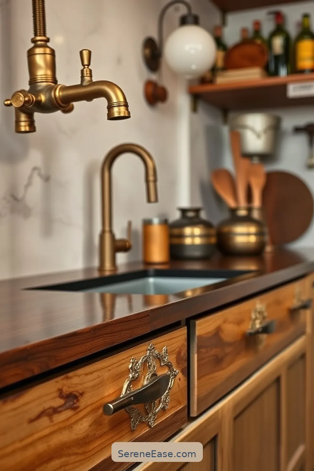 DIY Guide for Metallic Accents in Bohemian-Style Kitchen 6 Incorporating Metallic Fixtures and Hardware for DIY Guide for Metallic Accents in Bohemian-Style Kitchen