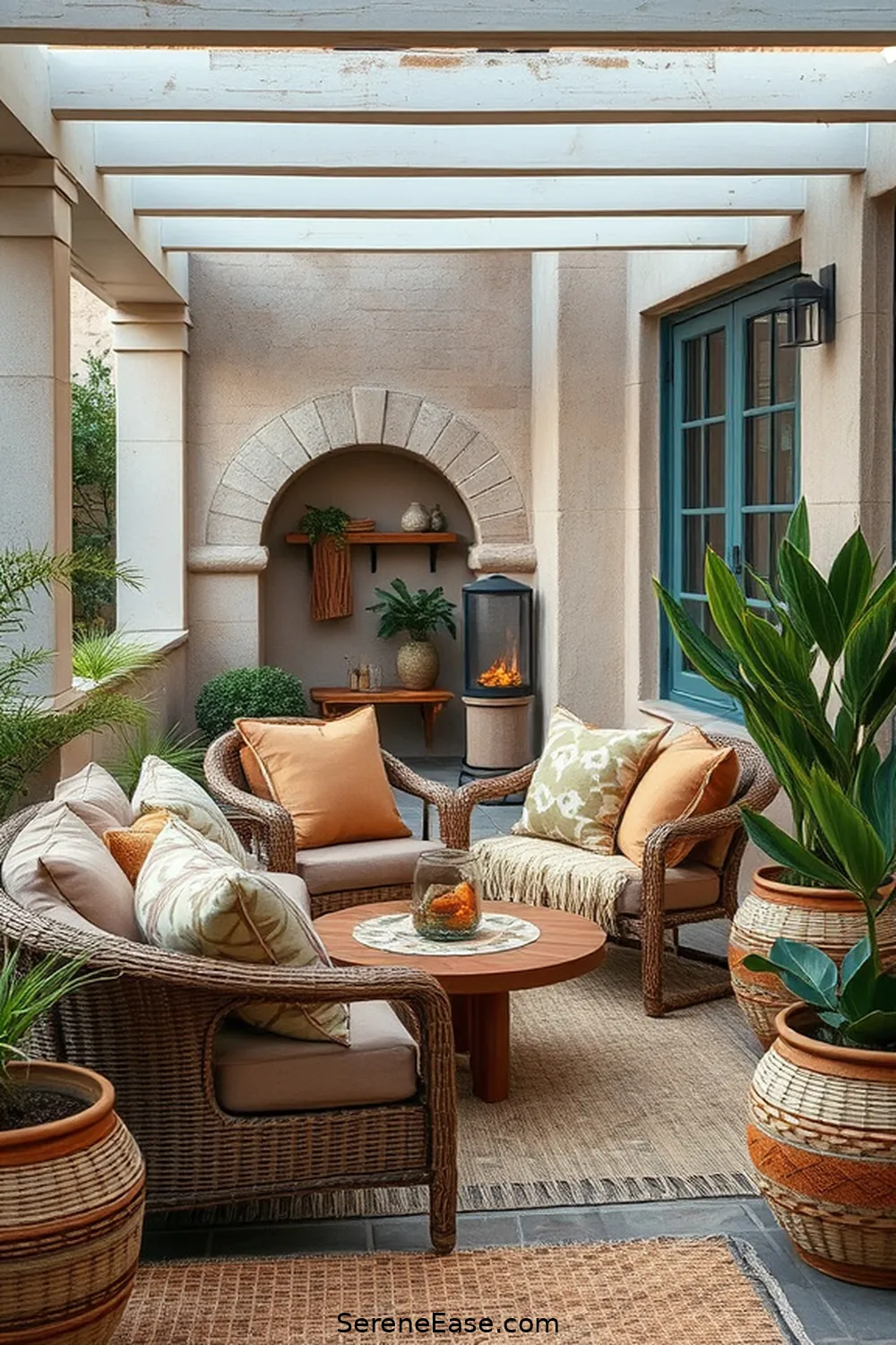 Designing Your Outdoor Patio With Earth Tones in Modern Farmhouse Style 10 Accessorizing With Textiles and Decor for Designing Your Outdoor Patio With Earth Tones in Modern Farmhouse Style