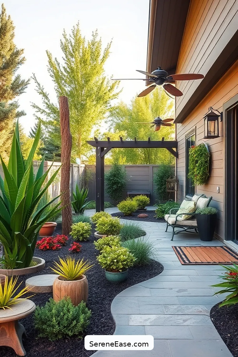 Designing Your Outdoor Patio With Earth Tones in Modern Farmhouse Style 9 Adding Greenery and Landscaping for Designing Your Outdoor Patio With Earth Tones in Modern Farmhouse Style