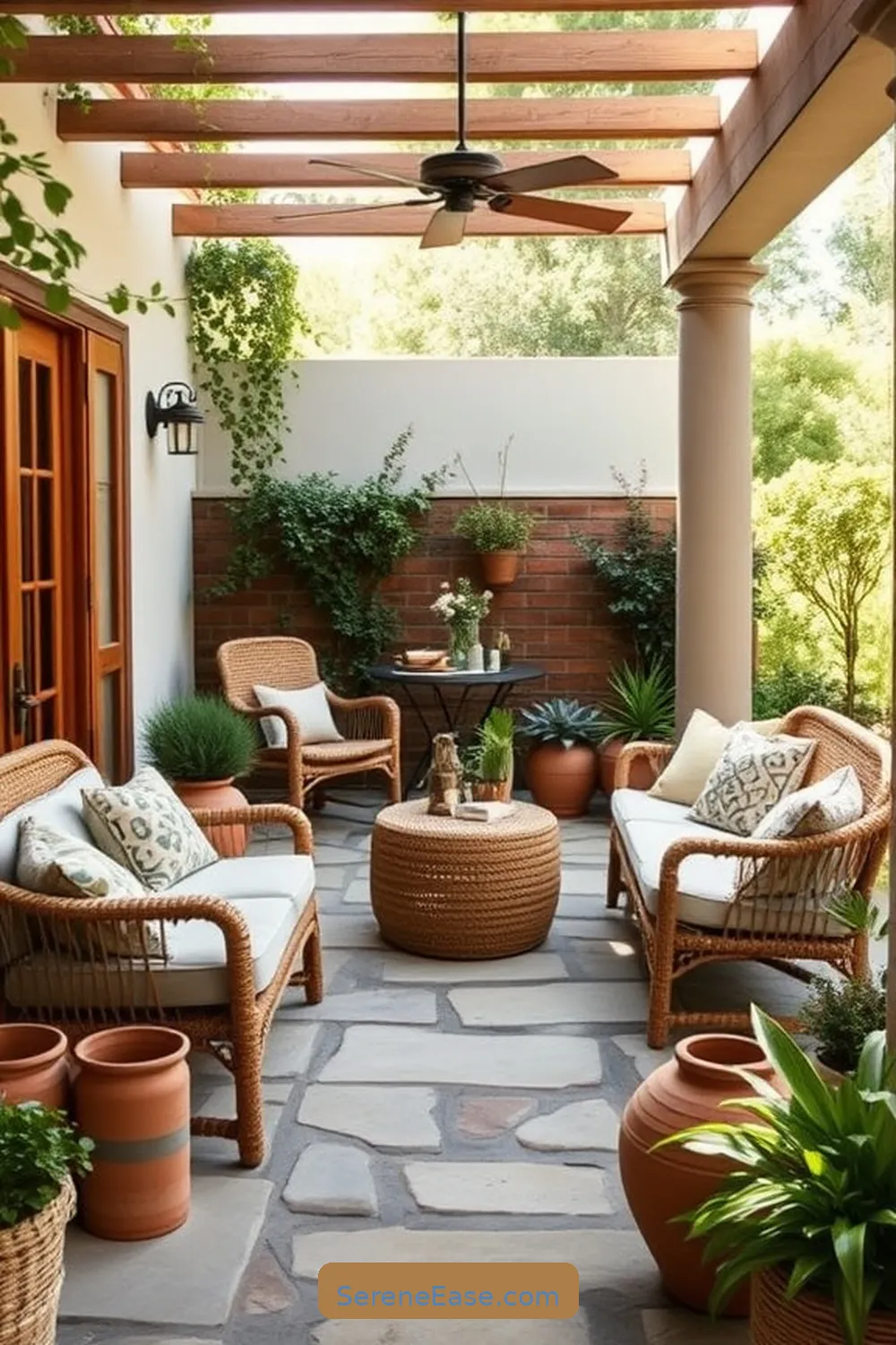 Designing Your Outdoor Patio With Earth Tones in Modern Farmhouse Style 6 Incorporating Natural Materials for Designing Your Outdoor Patio With Earth Tones in Modern Farmhouse Style