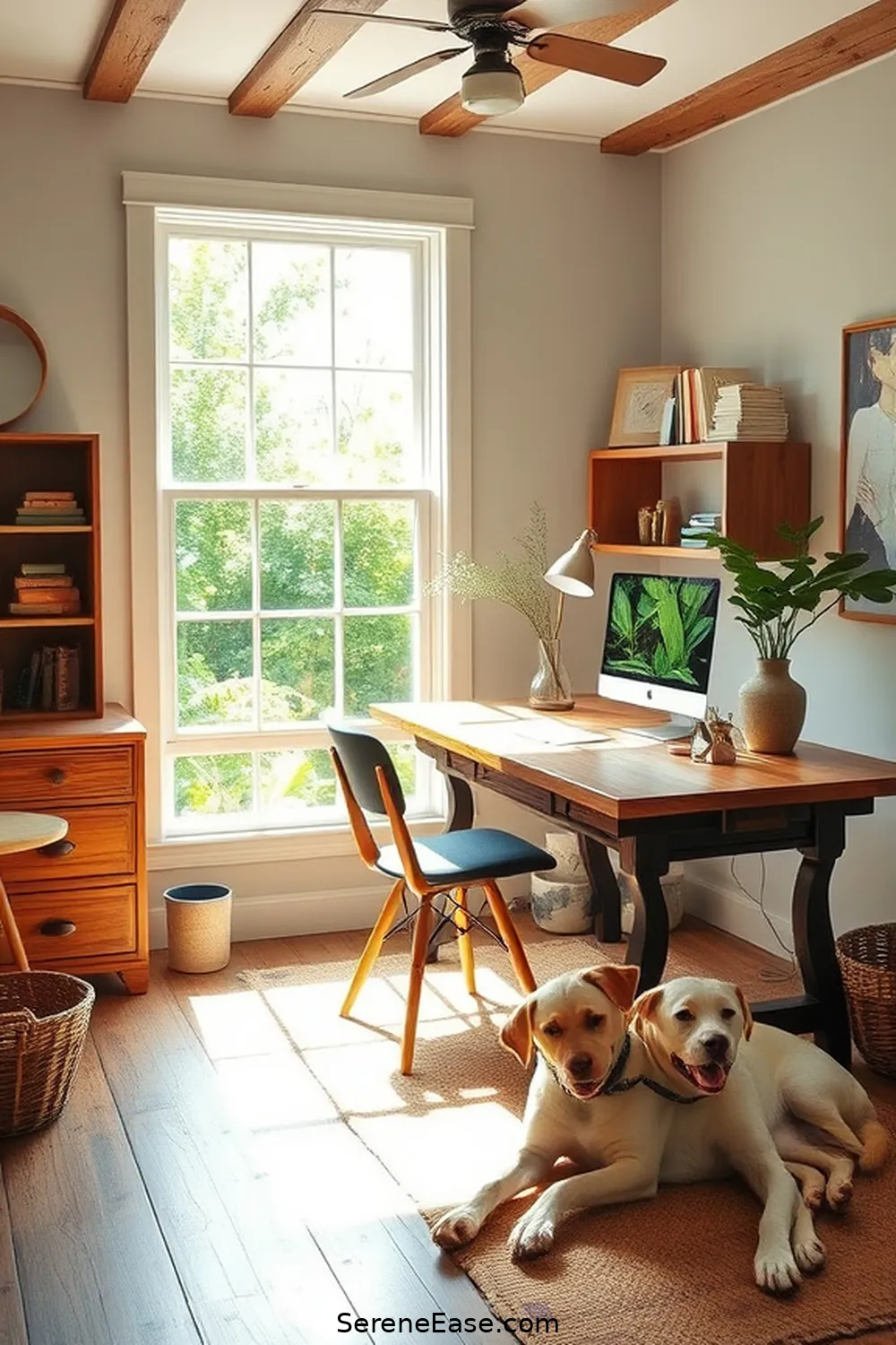 Designing a Home Office in Modern Farmhouse Style With Earth Tones 9 Creating a Productive Work Zone for Designing a Home Office in Modern Farmhouse Style With Earth Tones