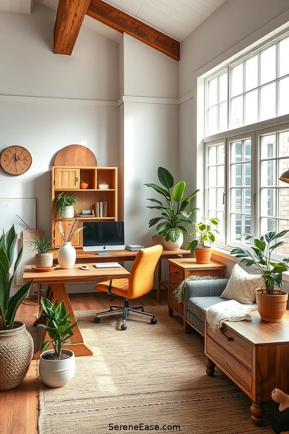 Designing a Home Office in Modern Farmhouse Style With Earth Tones 4 Incorporating Natural Materials for Designing a Home Office in Modern Farmhouse Style With Earth Tones
