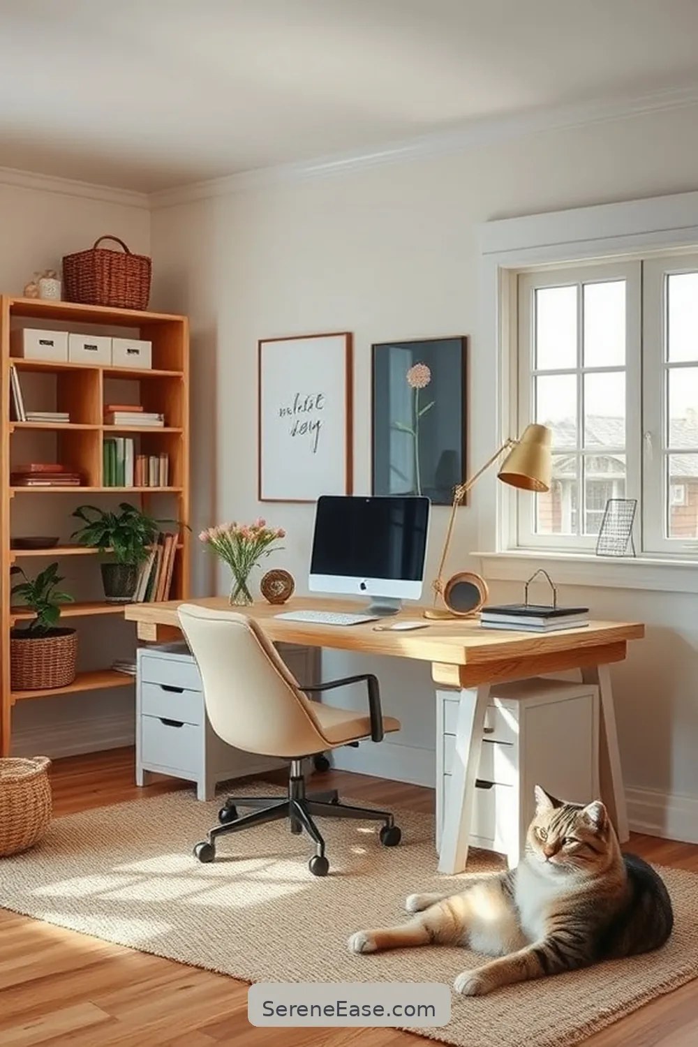 Designing a Home Office in Modern Farmhouse Style With Earth Tones 11 Maintaining a Clutter-Free Environment for Designing a Home Office in Modern Farmhouse Style With Earth Tones