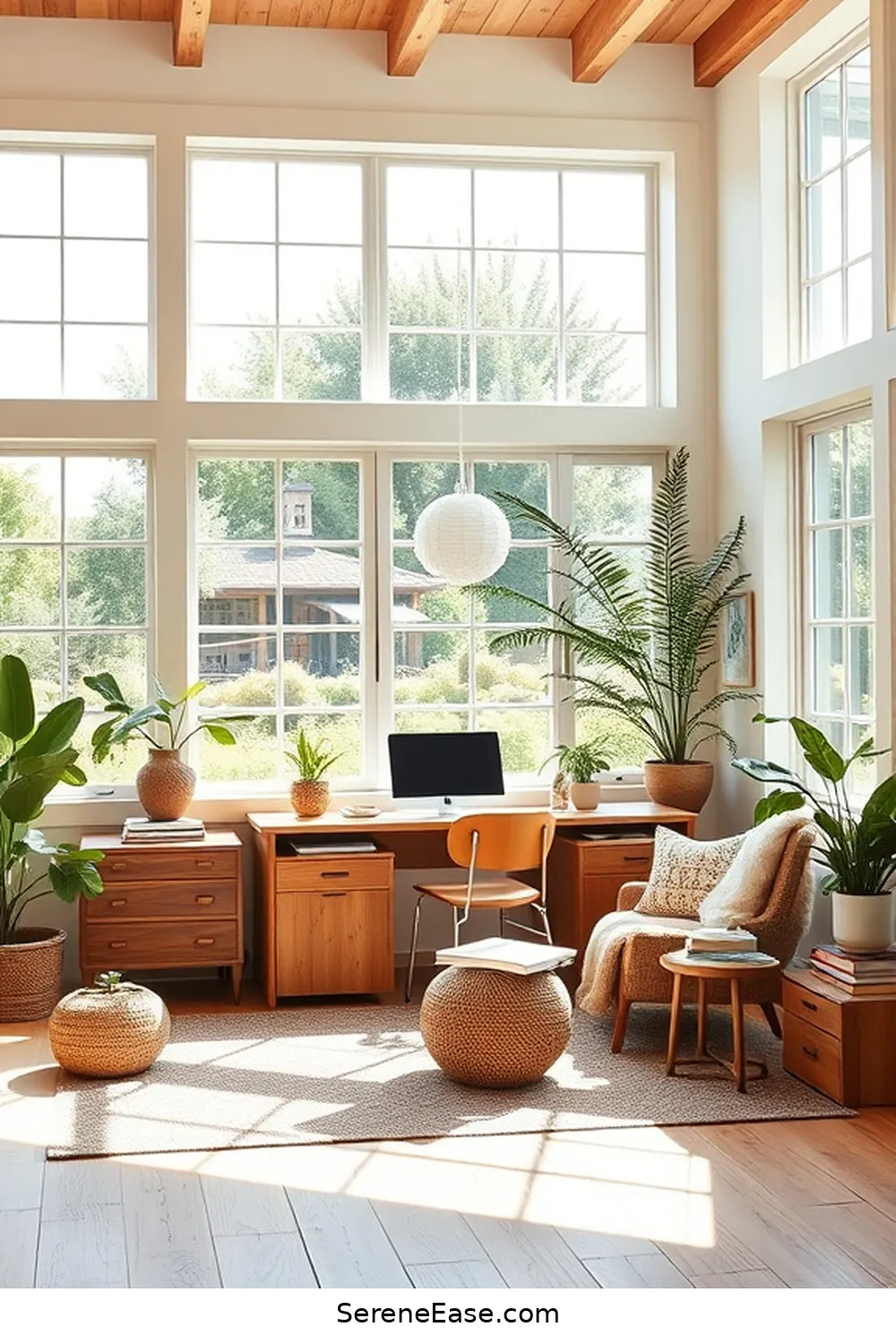 Designing a Home Office in Modern Farmhouse Style With Earth Tones 6 Maximizing Natural Light for Designing a Home Office in Modern Farmhouse Style With Earth Tones