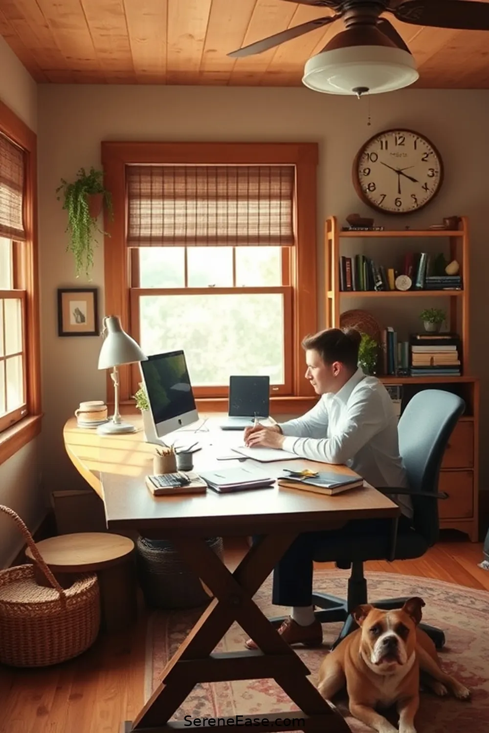 Designing a Home Office in Modern Farmhouse Style With Earth Tones 12 Tips for Staying Inspired and Motivated for Designing a Home Office in Modern Farmhouse Style With Earth Tones