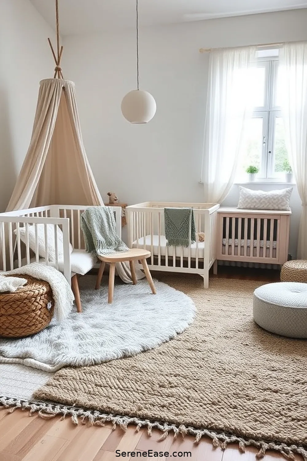 Designing a Stunning Black and White Scandinavian Style Nursery With Tips and Tricks 6 Adding Textures for Warmth for Designing a Stunning Black and White Scandinavian Style Nursery With Tips and Tricks