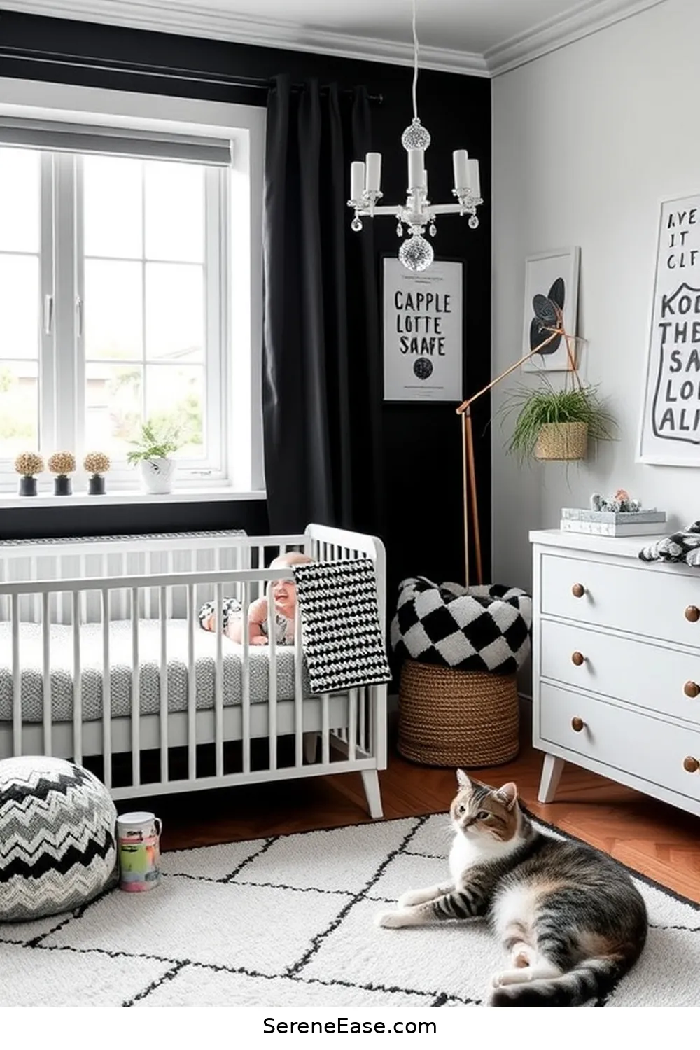 Designing a Stunning Black and White Scandinavian Style Nursery With Tips and Tricks 10 Personalizing the Space With Decor for Designing a Stunning Black and White Scandinavian Style Nursery With Tips and Tricks