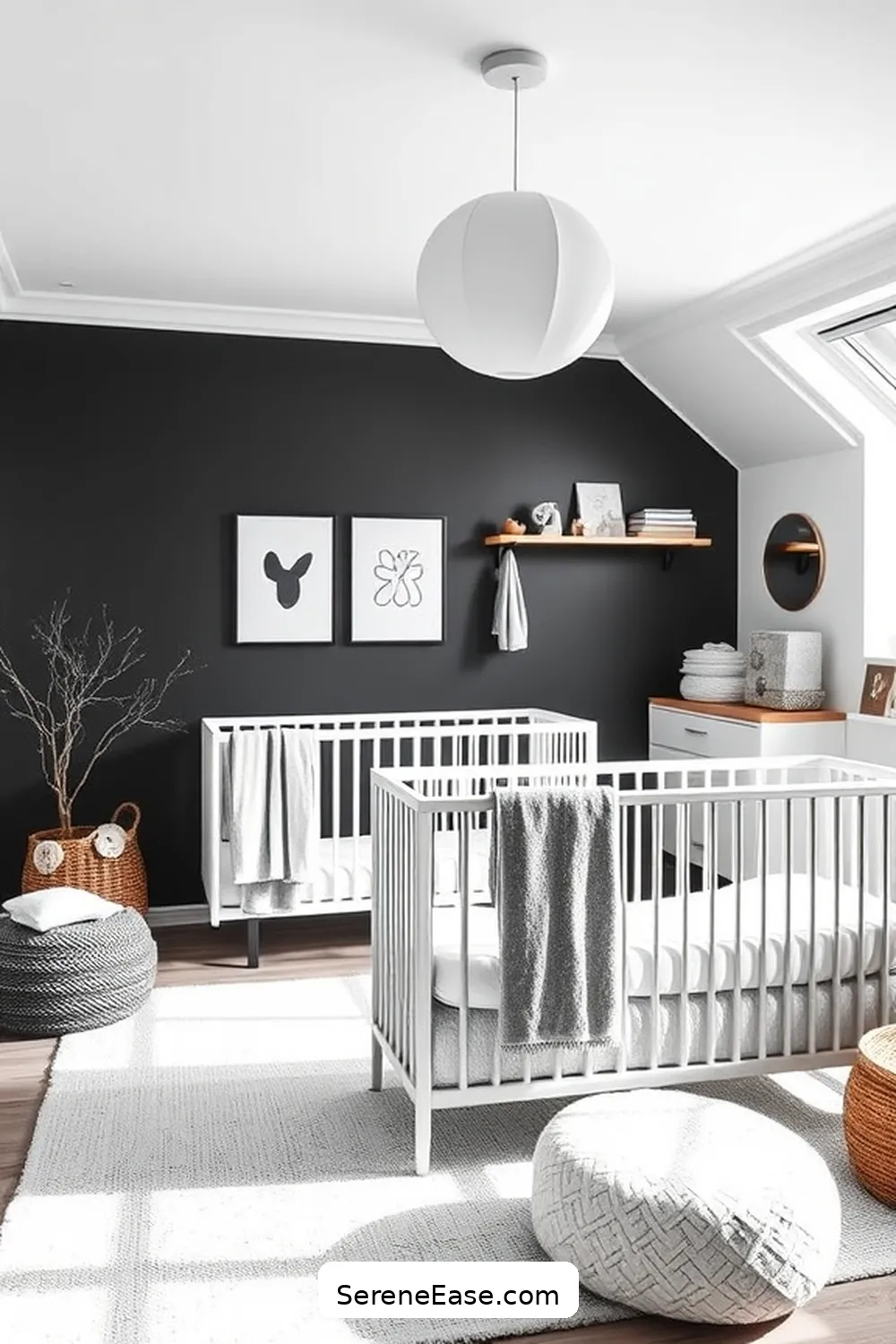 Designing a Stunning Black and White Scandinavian Style Nursery With Tips and Tricks 4 Selecting Functional Furniture for Designing a Stunning Black and White Scandinavian Style Nursery With Tips and Tricks