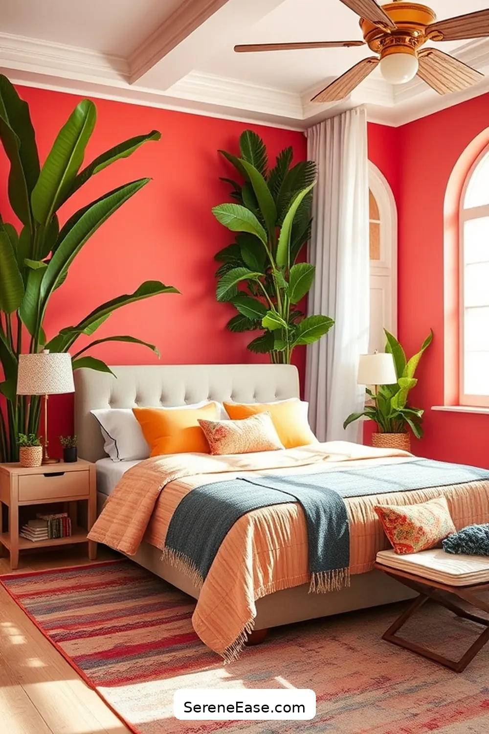 Create a Focal Point With a Feature Wall for Embrace Bold and Bright Coastal Style in Your Bedroom: 16 Ways