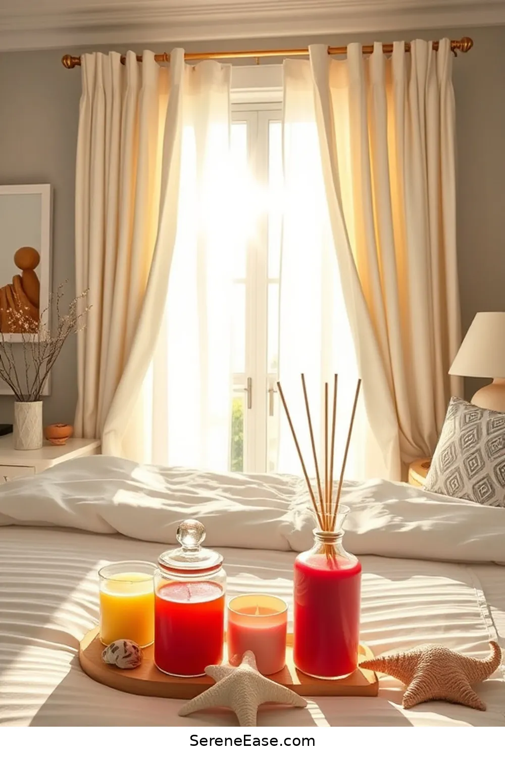 Enhance With Scented Candles or Diffusers for Embrace Bold and Bright Coastal Style in Your Bedroom: 16 Ways