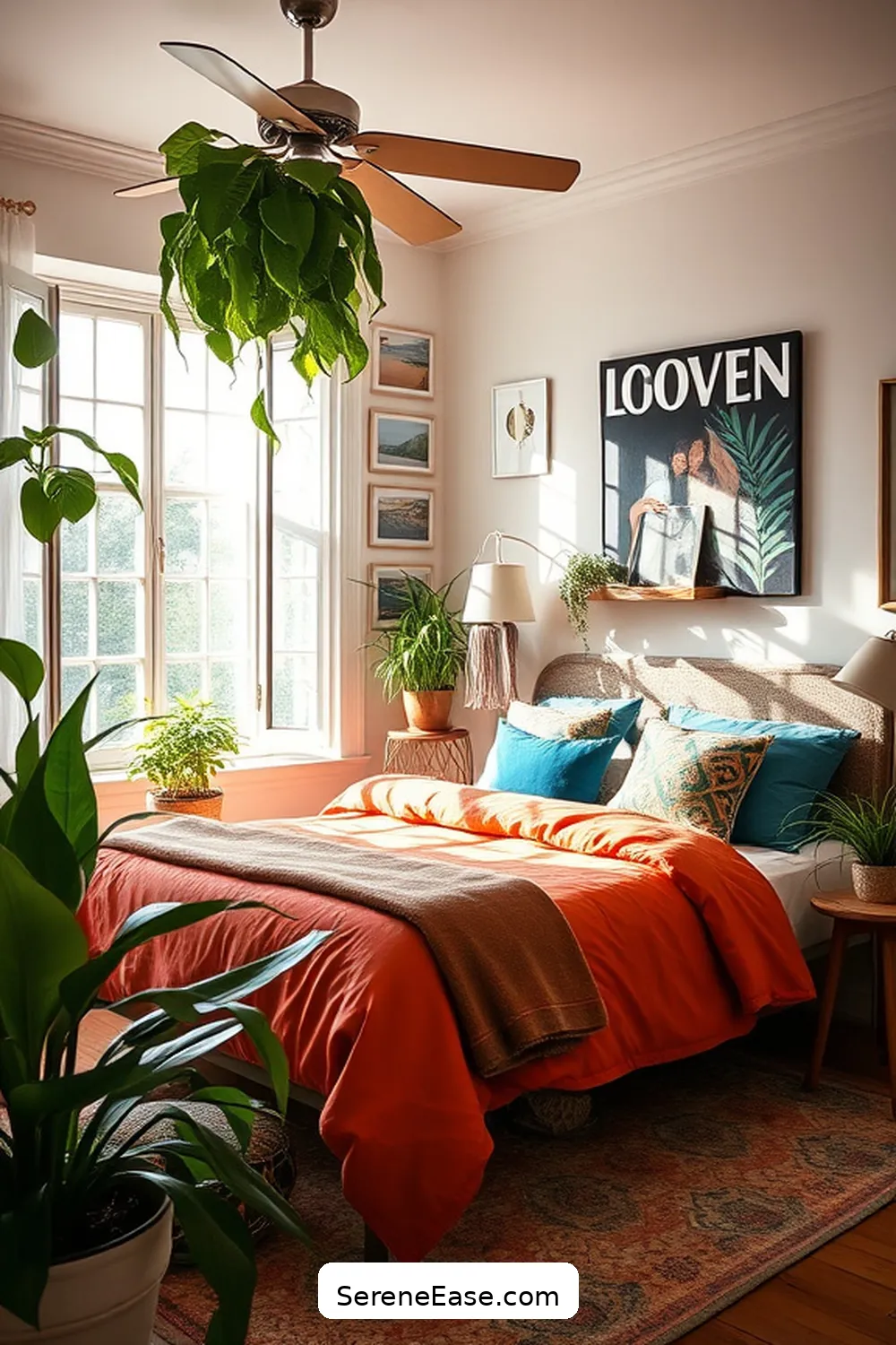 Incorporate Indoor Plants for Embrace Bold and Bright Coastal Style in Your Bedroom: 16 Ways