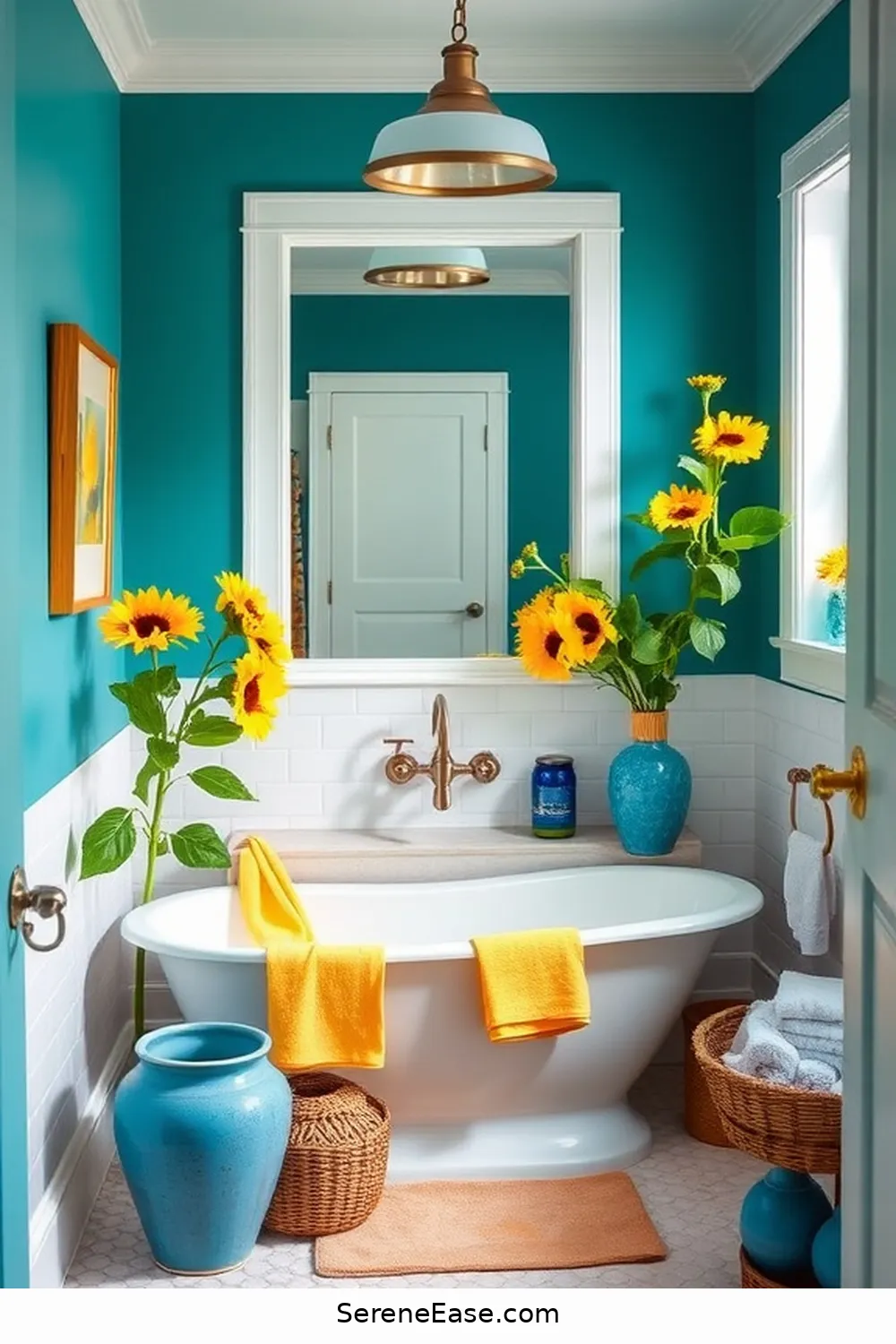 Embrace Bold and Bright Style in Your Modern Farmhouse Bathroom 4 Choosing the Right Color Palette for Embrace Bold and Bright Style in Your Modern Farmhouse Bathroom