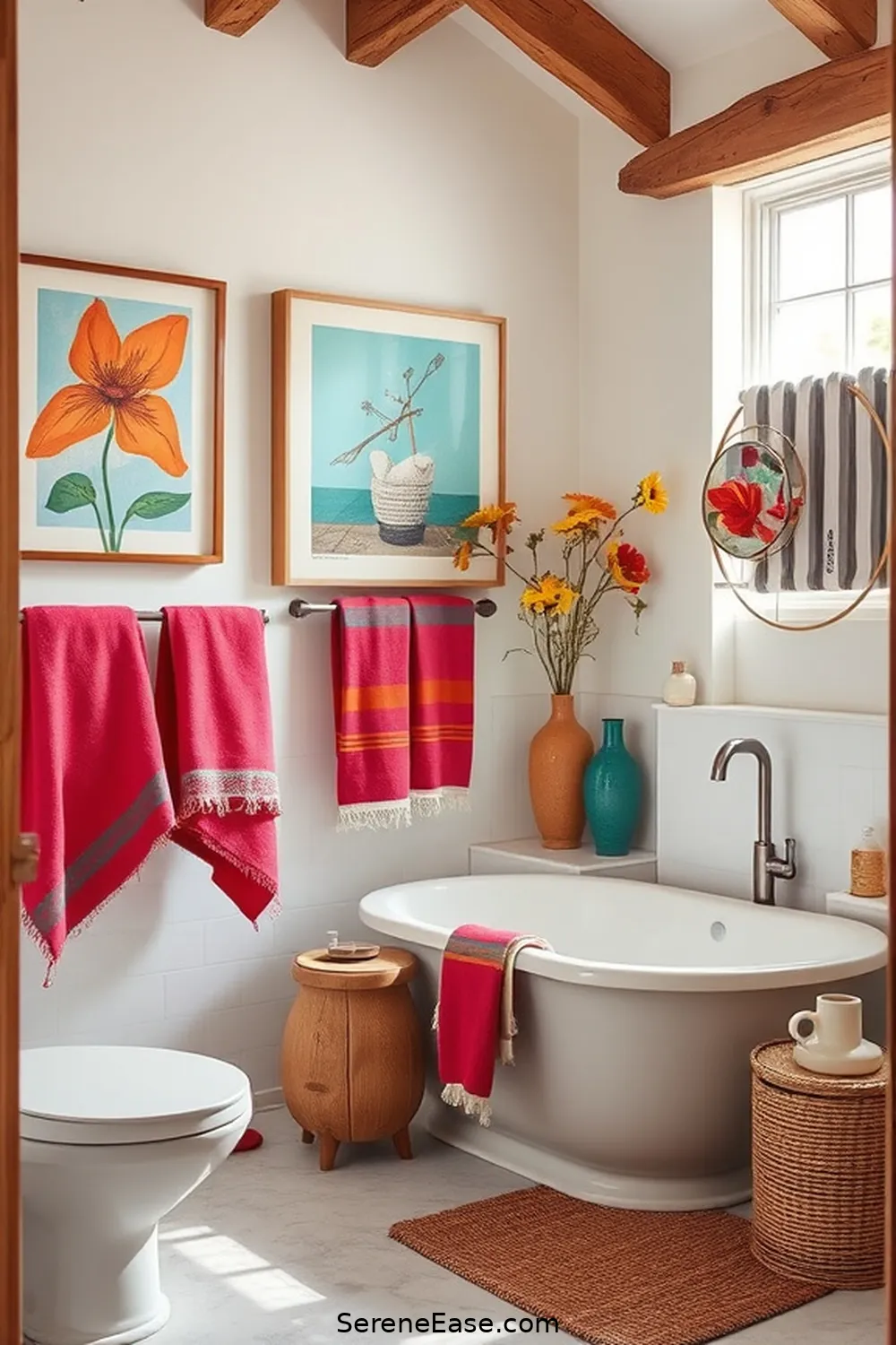 Embrace Bold and Bright Style in Your Modern Farmhouse Bathroom 7 Incorporating Colorful Accessories for Embrace Bold and Bright Style in Your Modern Farmhouse Bathroom