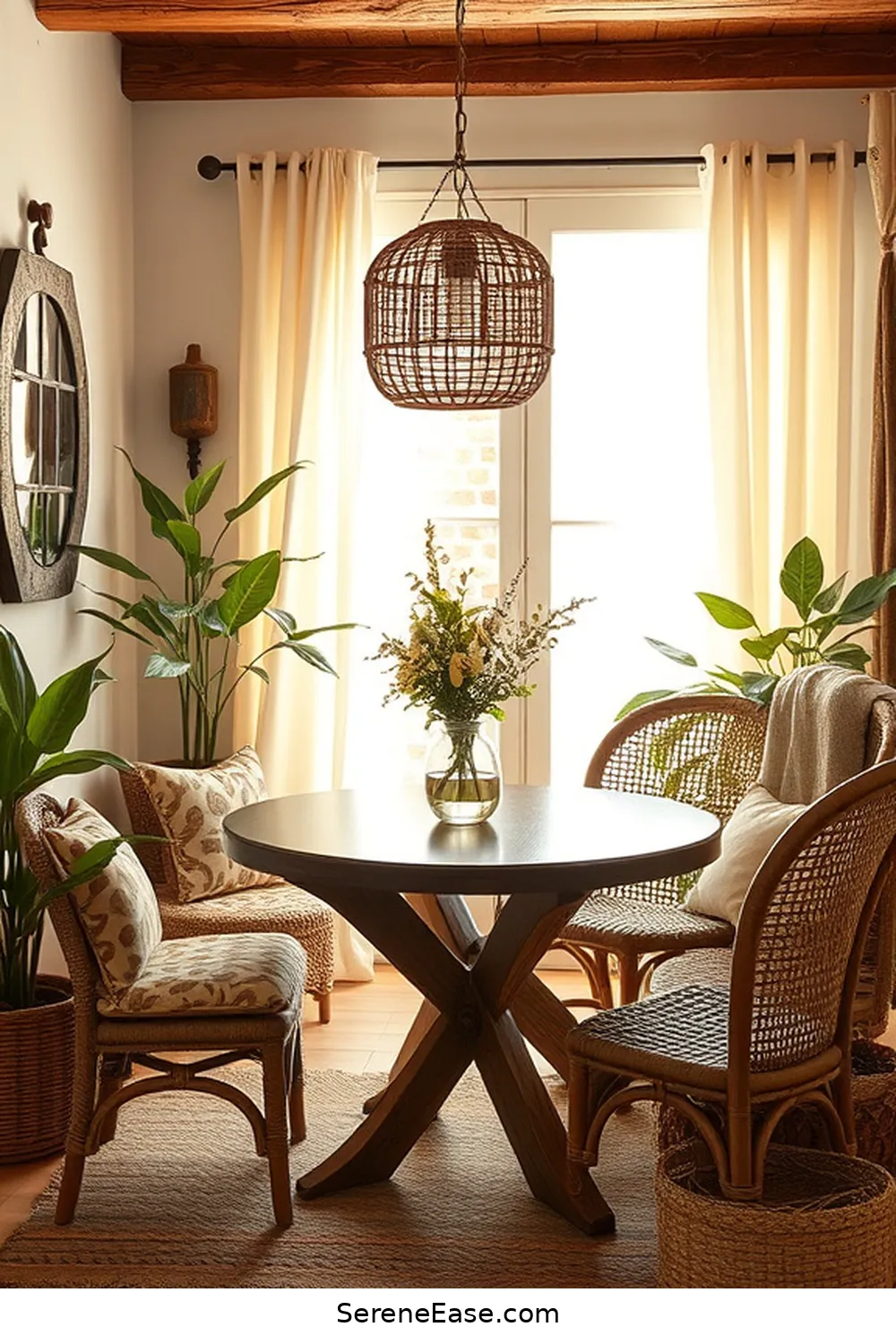 Embrace Neutral Tones in Your Bohemian Style Kitchen 14 Creating a Cozy Dining Nook for Embrace Neutral Tones in Your Bohemian Style Kitchen