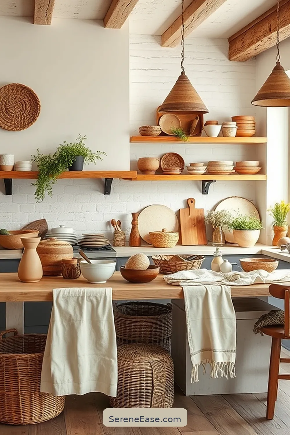 Embrace Neutral Tones in Your Bohemian Style Kitchen 6 Layering Materials for Bohemian Charm for Embrace Neutral Tones in Your Bohemian Style Kitchen