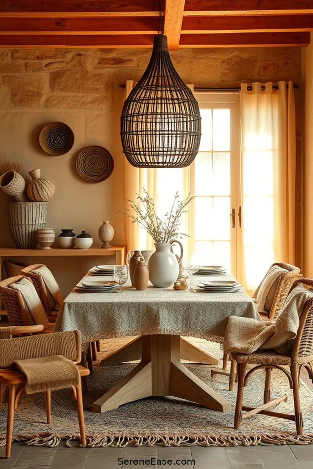 How to Achieve Monochromatic Bohemian Style in Your Dining Room 4 Selecting the Right Dining Table for How to Achieve Monochromatic Bohemian Style in Your Dining Room