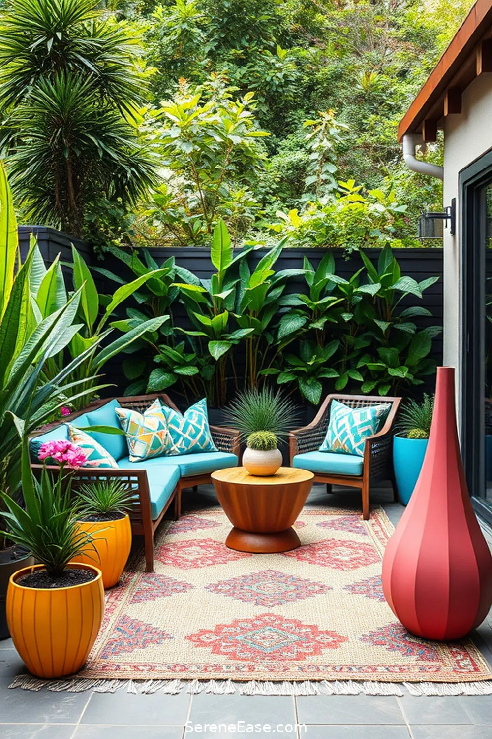 How to Achieve a Bold and Bright Mid-Century Modern Outdoor Patio Style? 5 Adding Functional and Decorative Accessories for How to Achieve a Bold and Bright Mid-Century Modern Outdoor Patio Style?