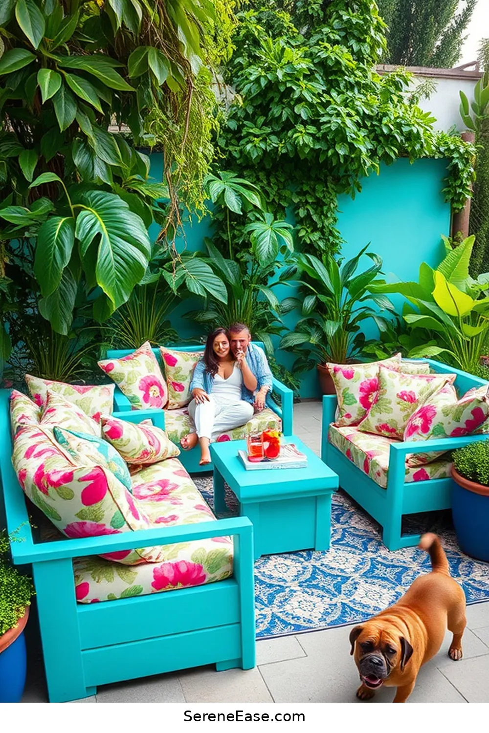 How to Achieve a Bold and Bright Mid-Century Modern Outdoor Patio Style? 3 Embracing Bold Colors and Patterns for How to Achieve a Bold and Bright Mid-Century Modern Outdoor Patio Style?