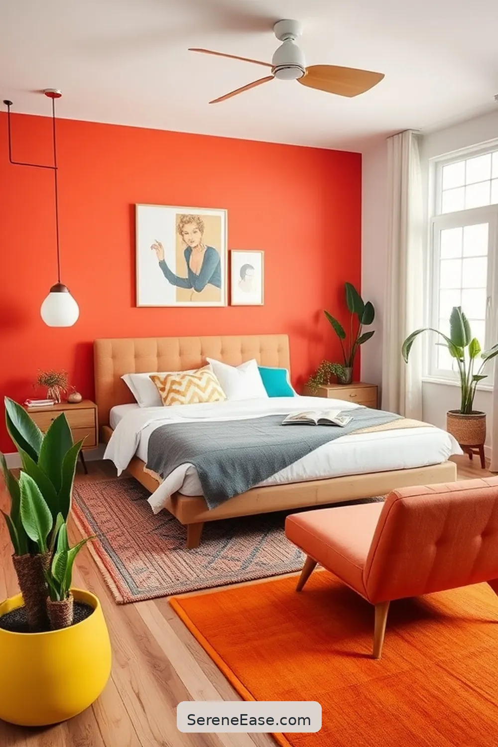 How to Achieve a Bold and Bright Mid-Century Modern Style in Your Bedroom 9 Create a Functional Layout for How to Achieve a Bold and Bright Mid-Century Modern Style in Your Bedroom