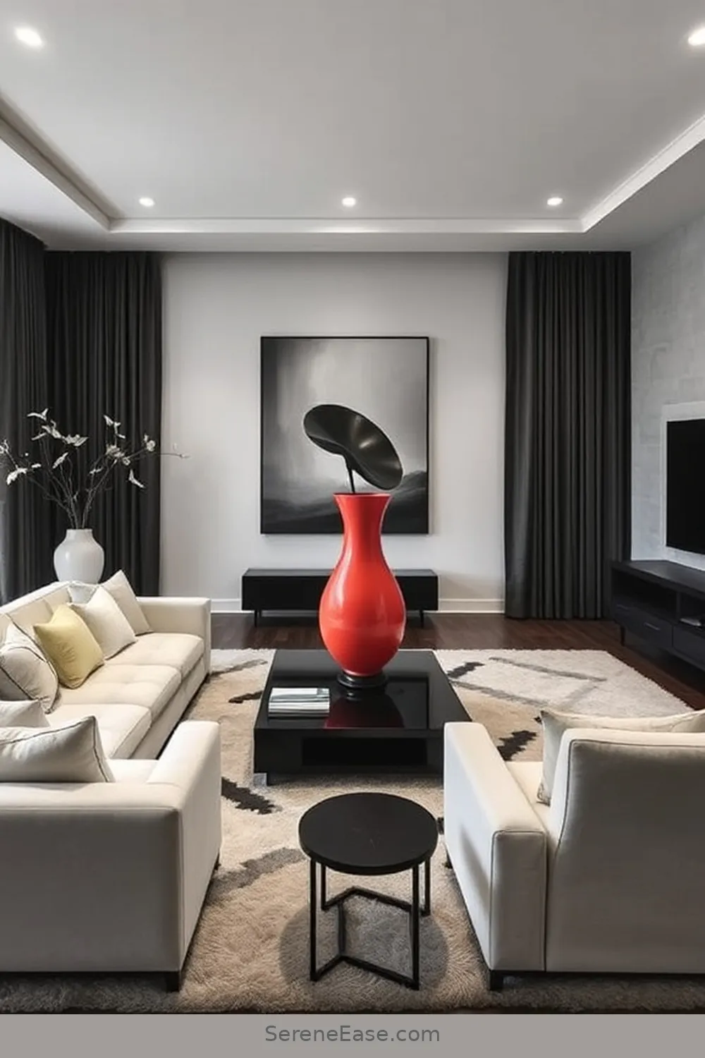 How to Achieve a Monochromatic Living Room in Mid-Century Modern Style 12 Creating Focal Points Within the Room for How to Achieve a Monochromatic Living Room in Mid-Century Modern Style