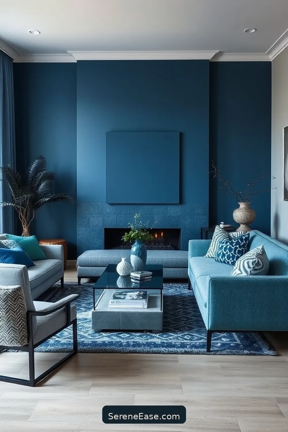 How to Achieve a Monochromatic Living Room in Mid-Century Modern Style 6 Utilizing Patterns and Shapes for How to Achieve a Monochromatic Living Room in Mid-Century Modern Style