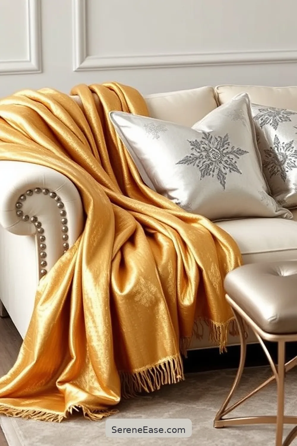 How to Add Metallic Accents in Your Modern Farmhouse Living Room Style 11 Metallic Accents in Soft Furnishings for How to Add Metallic Accents in Your Modern Farmhouse Living Room Style