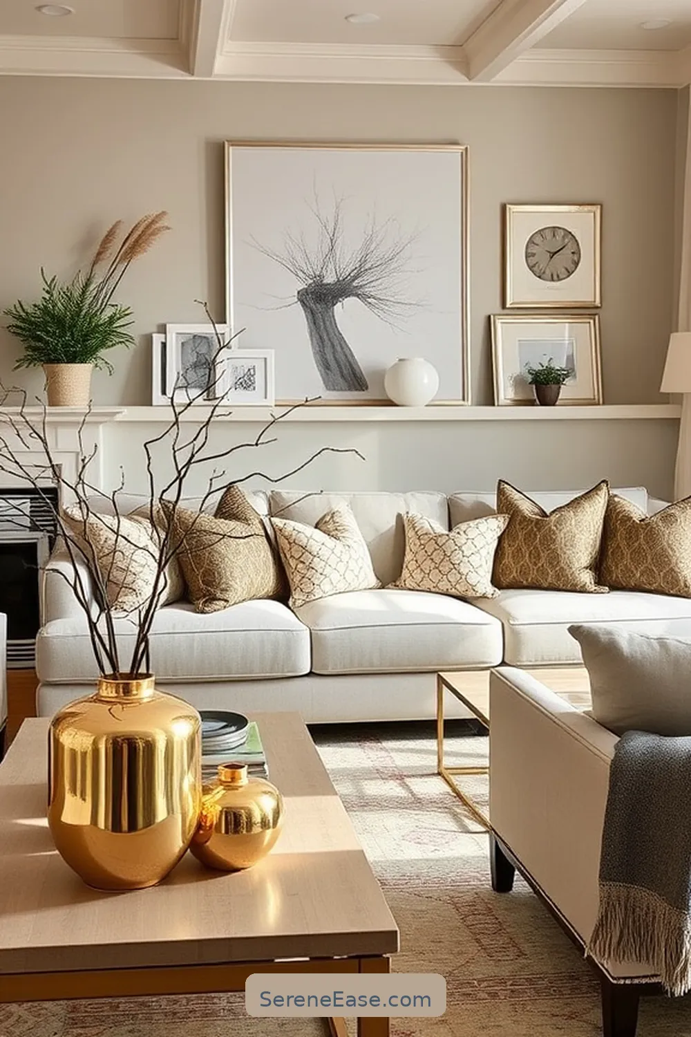 How to Add Metallic Accents in Your Modern Farmhouse Living Room Style 13 Seasonal Metallic Decor Ideas for How to Add Metallic Accents in Your Modern Farmhouse Living Room Style