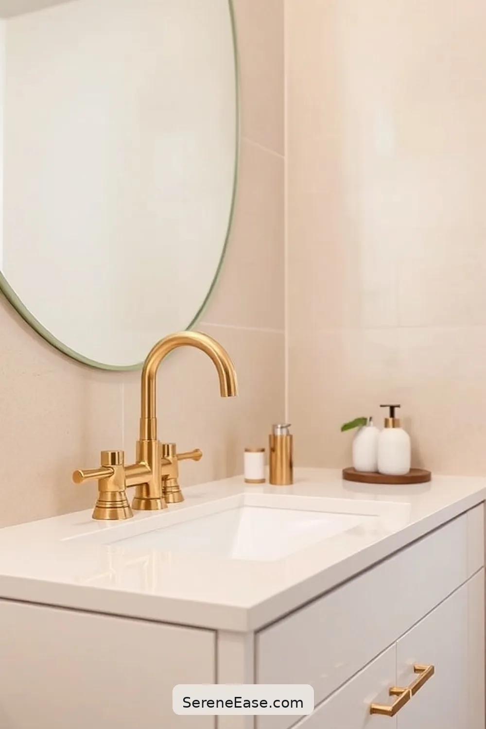 How to Add Metallic Accents in a Minimalist Bathroom Style 13 Balancing Metallics With Neutrals for How to Add Metallic Accents in a Minimalist Bathroom Style