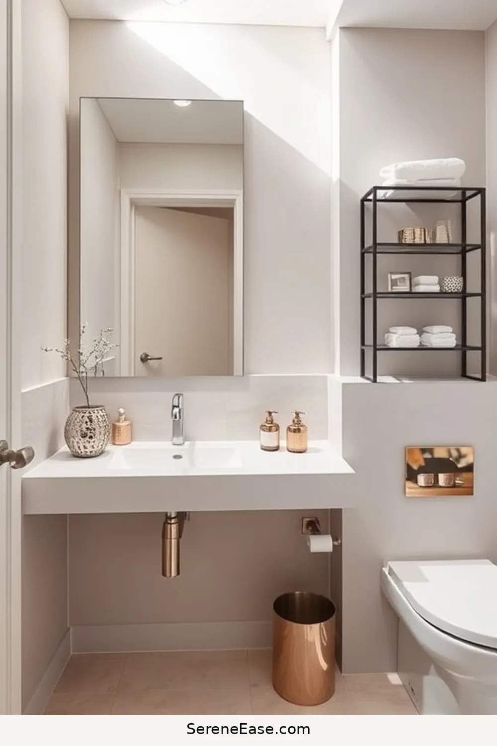 How to Add Metallic Accents in a Minimalist Bathroom Style 12 Decorative Objects and Storage Solutions for How to Add Metallic Accents in a Minimalist Bathroom Style