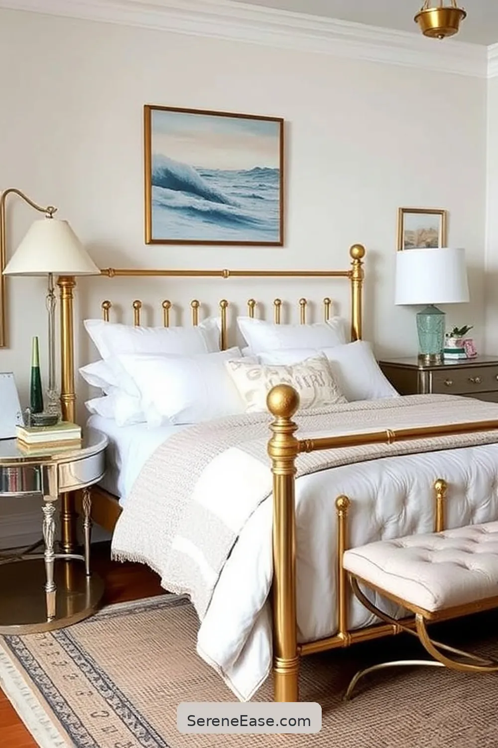How to Add Metallic Accents to Your Coastal Style Bedroom 6 Metallic-Finished Furniture Options for How to Add Metallic Accents to Your Coastal Style Bedroom