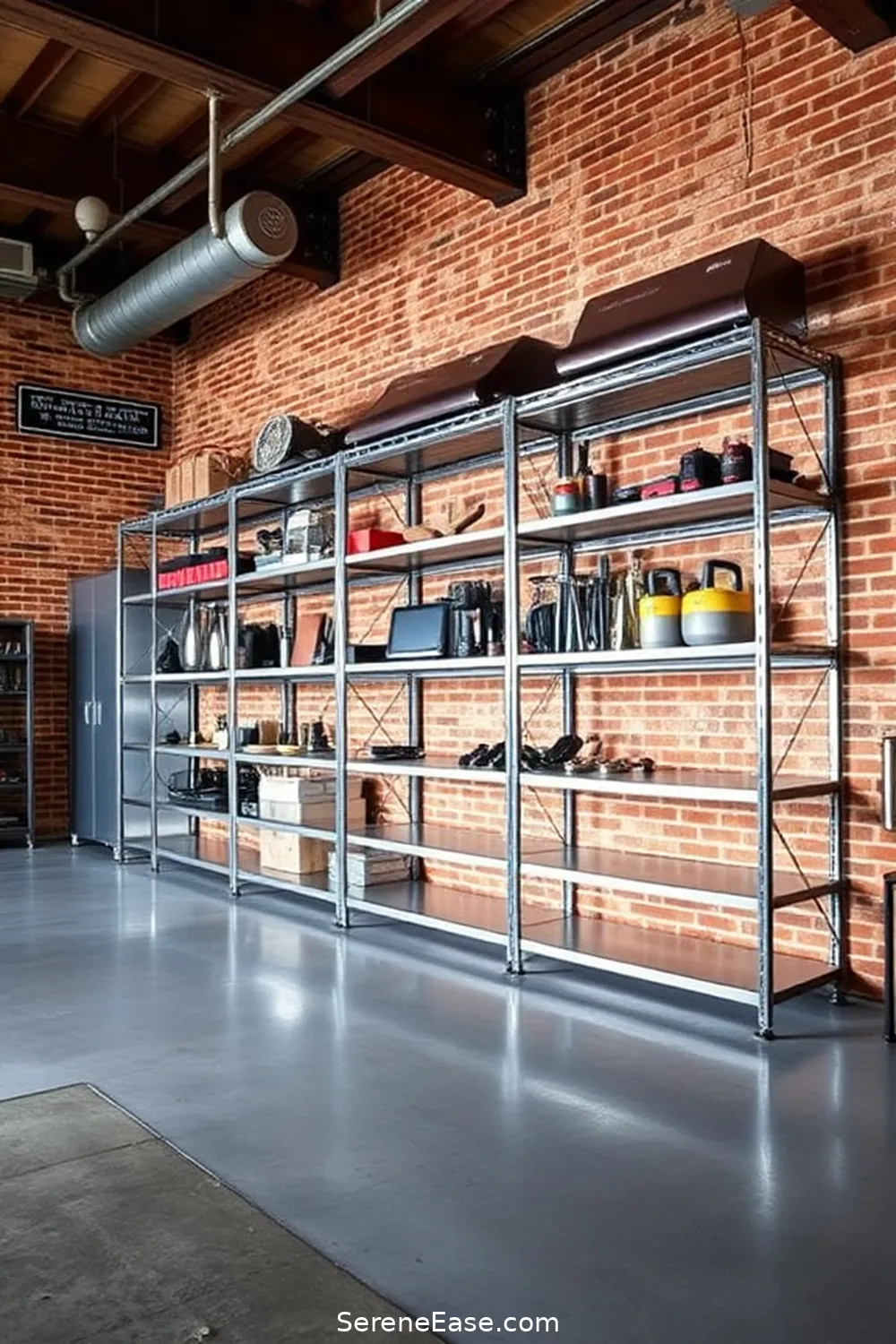 How to Add Metallic Accents to Your Industrial Style Garage 4 Add Metallic Shelving Units for How to Add Metallic Accents to Your Industrial Style Garage