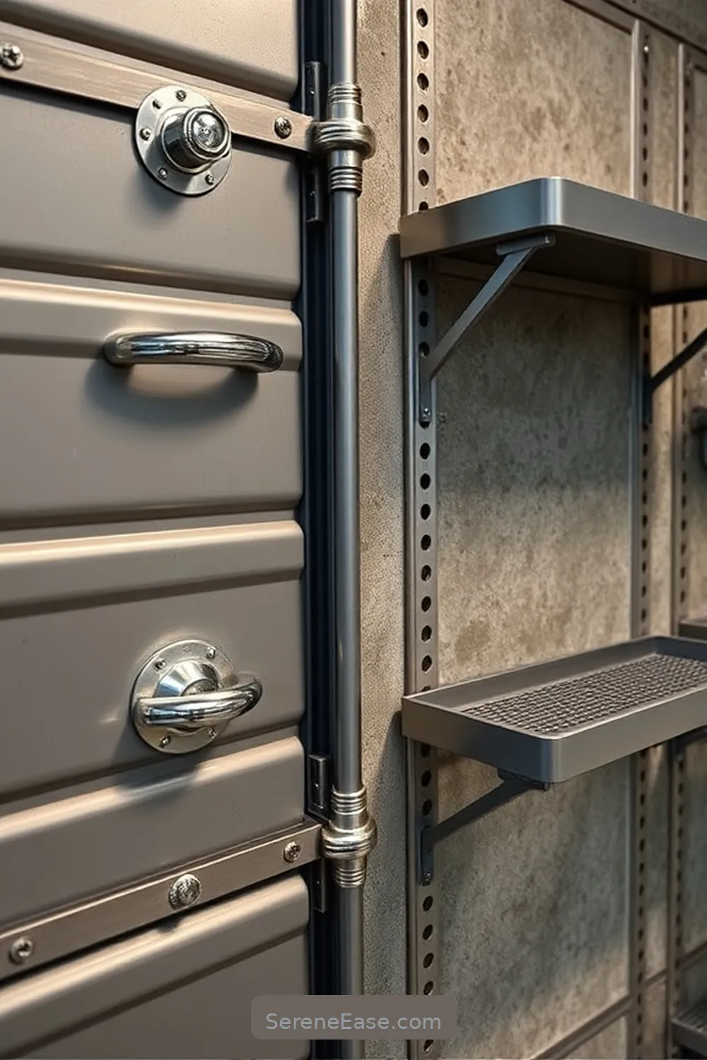 How to Add Metallic Accents to Your Industrial Style Garage 3 Incorporate Metallic Hardware for How to Add Metallic Accents to Your Industrial Style Garage