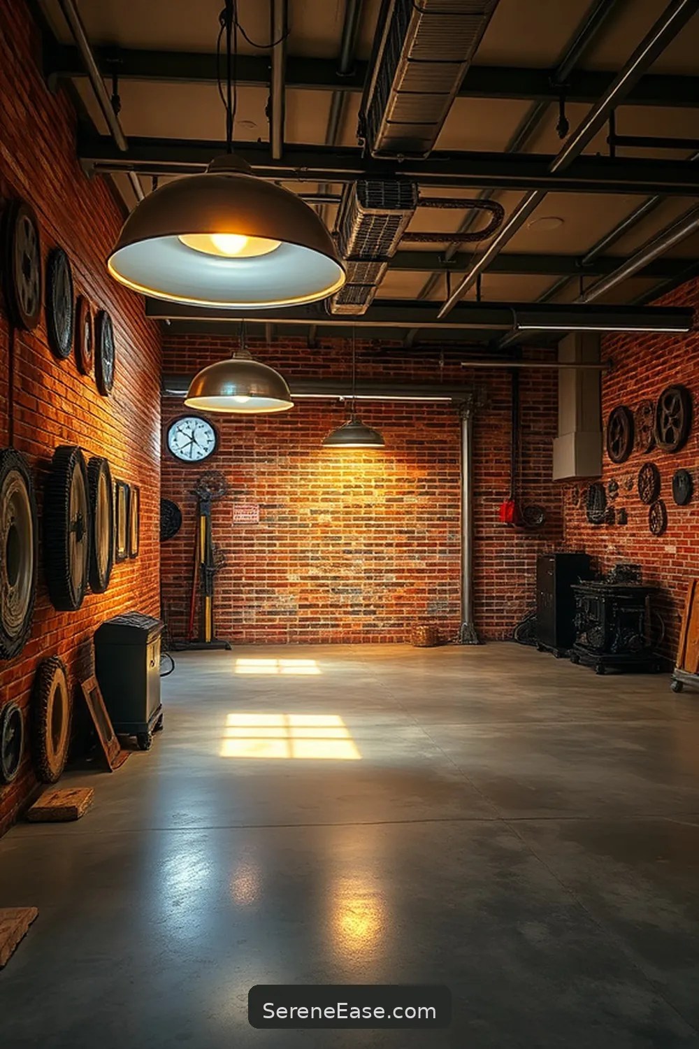 How to Add Metallic Accents to Your Industrial Style Garage 6 Install Metal Light Fixtures for How to Add Metallic Accents to Your Industrial Style Garage