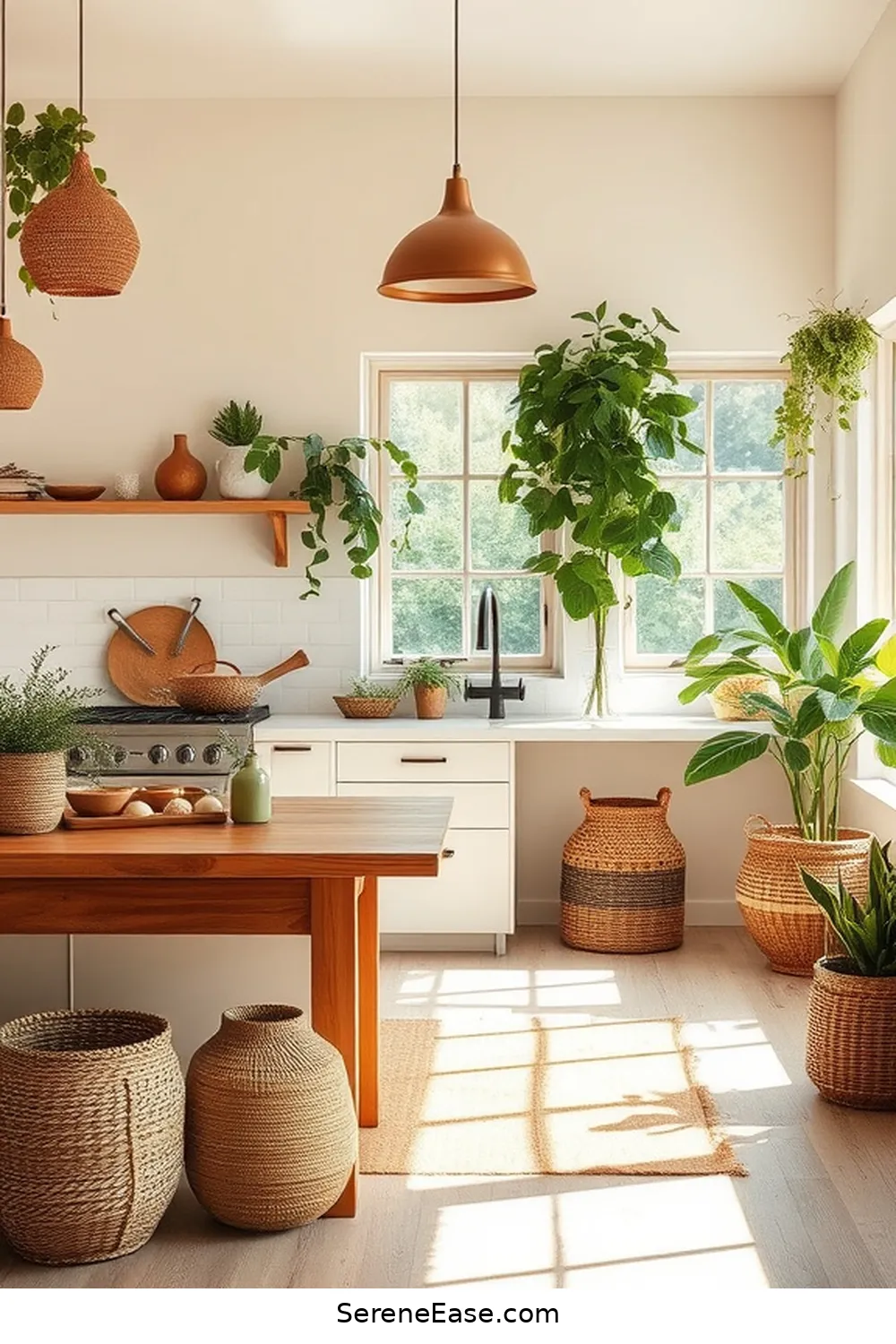 How to Blend Monochromatic Colors With Bohemian Style in Your Kitchen 6 Incorporating Natural Elements for How to Blend Monochromatic Colors With Bohemian Style in Your Kitchen