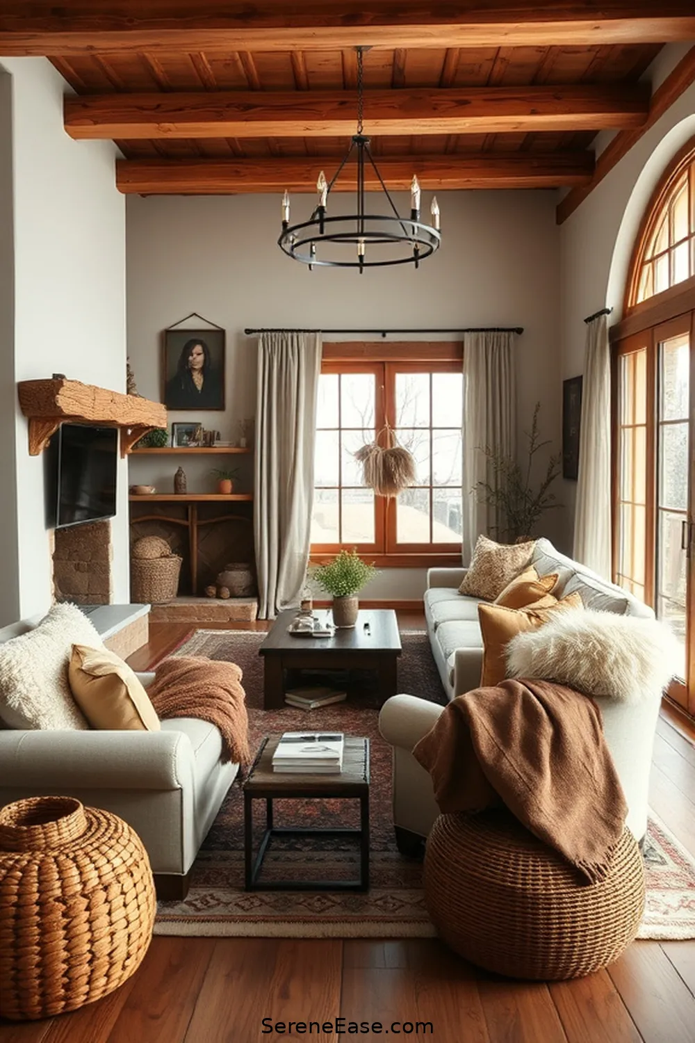 Balancing Color and Space for a Cohesive Look for How to Blend Monochromatic Colors With Rustic Living Room Style