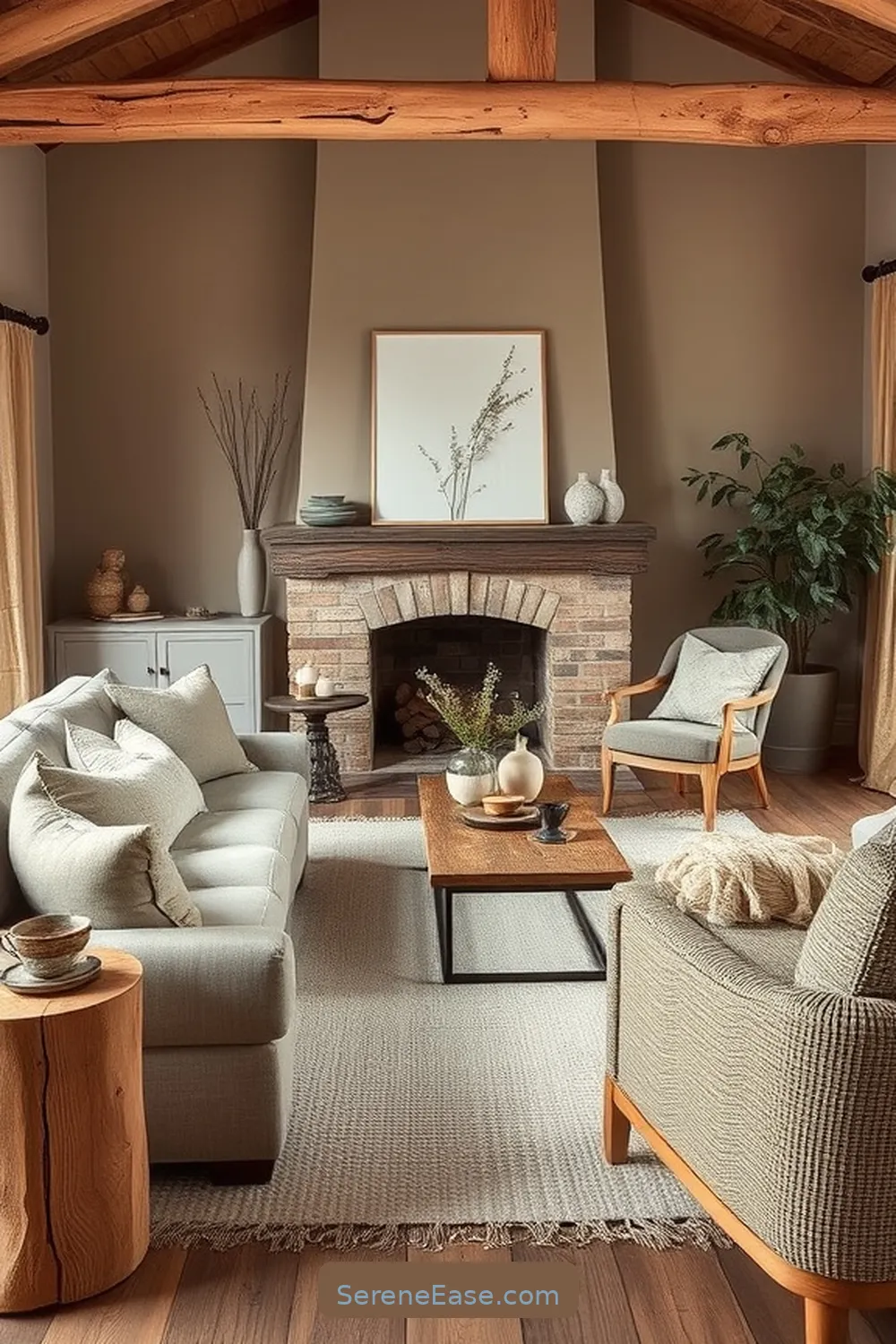 Choosing the Right Base Color for Your Rustic Living Room for How to Blend Monochromatic Colors With Rustic Living Room Style