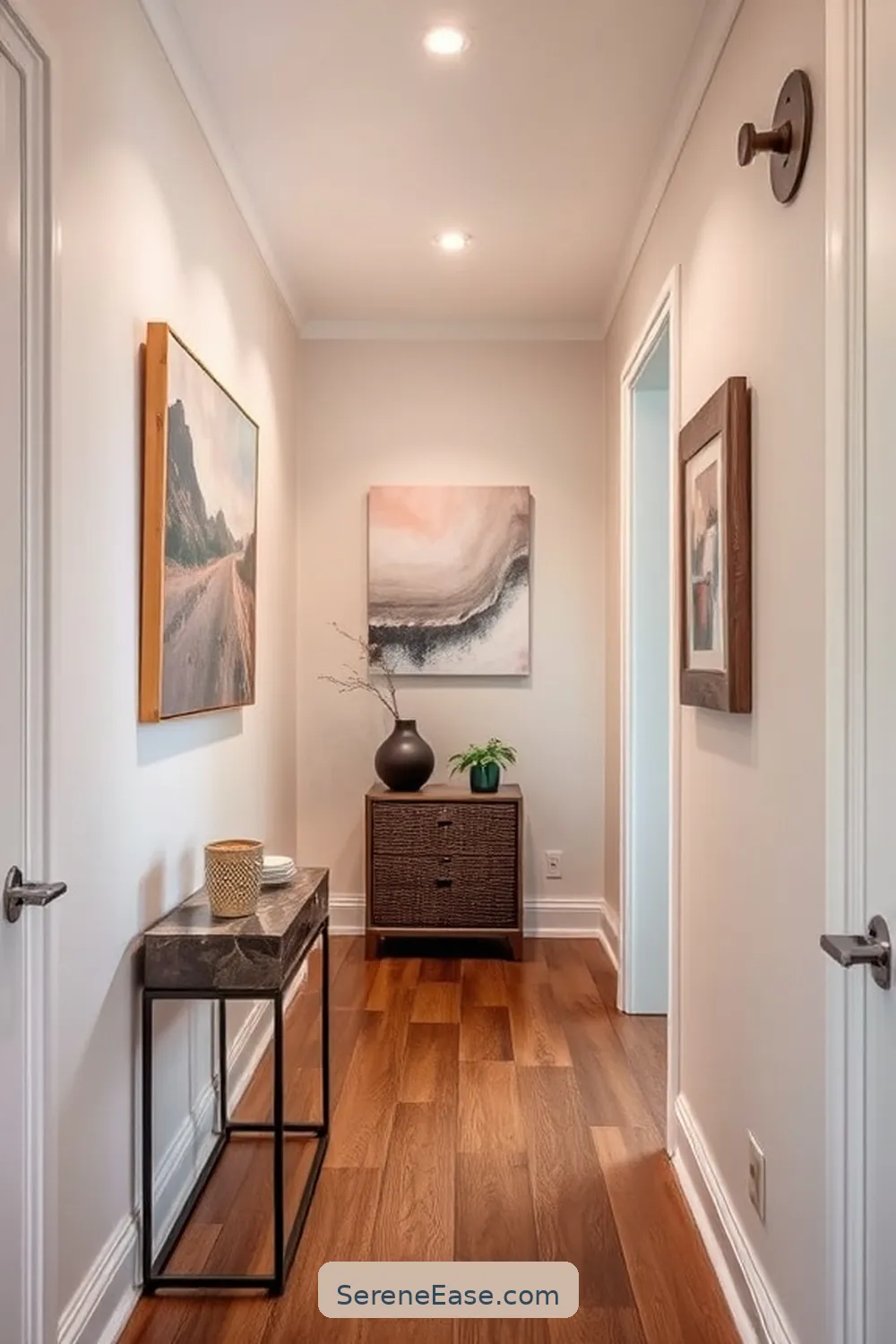How to Blend Pastels With Industrial Style in Your Hallway 7 Adding Artwork and Accessories for How to Blend Pastels With Industrial Style in Your Hallway