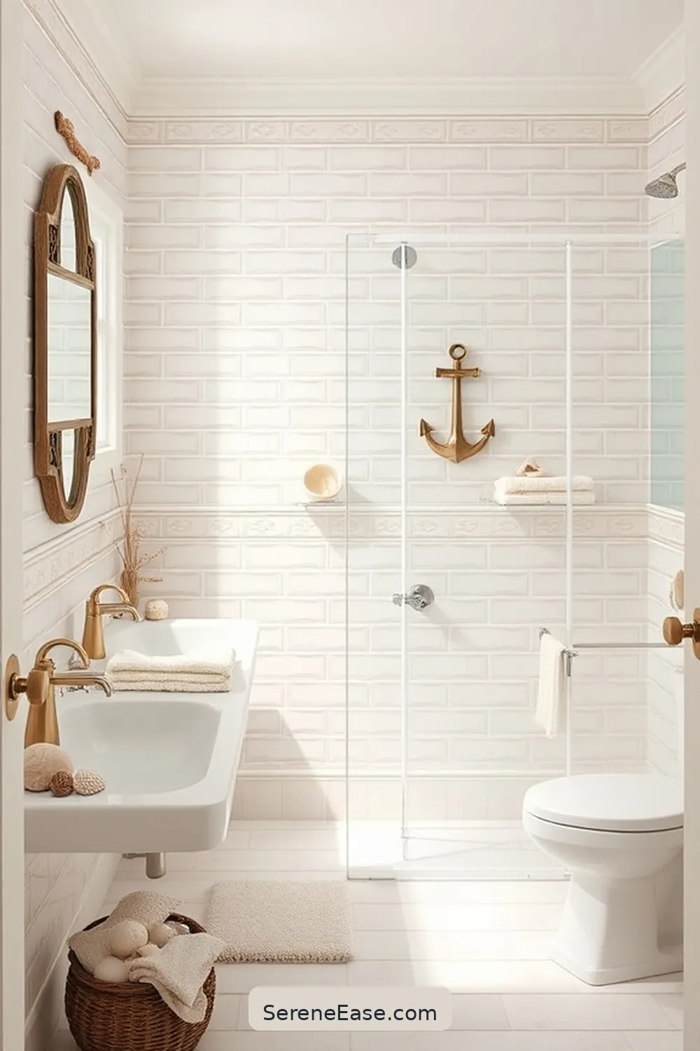 How to Blend Pastels and Coastal Style in Your Bathroom 5 Adding Nautical Decor Elements for How to Blend Pastels and Coastal Style in Your Bathroom