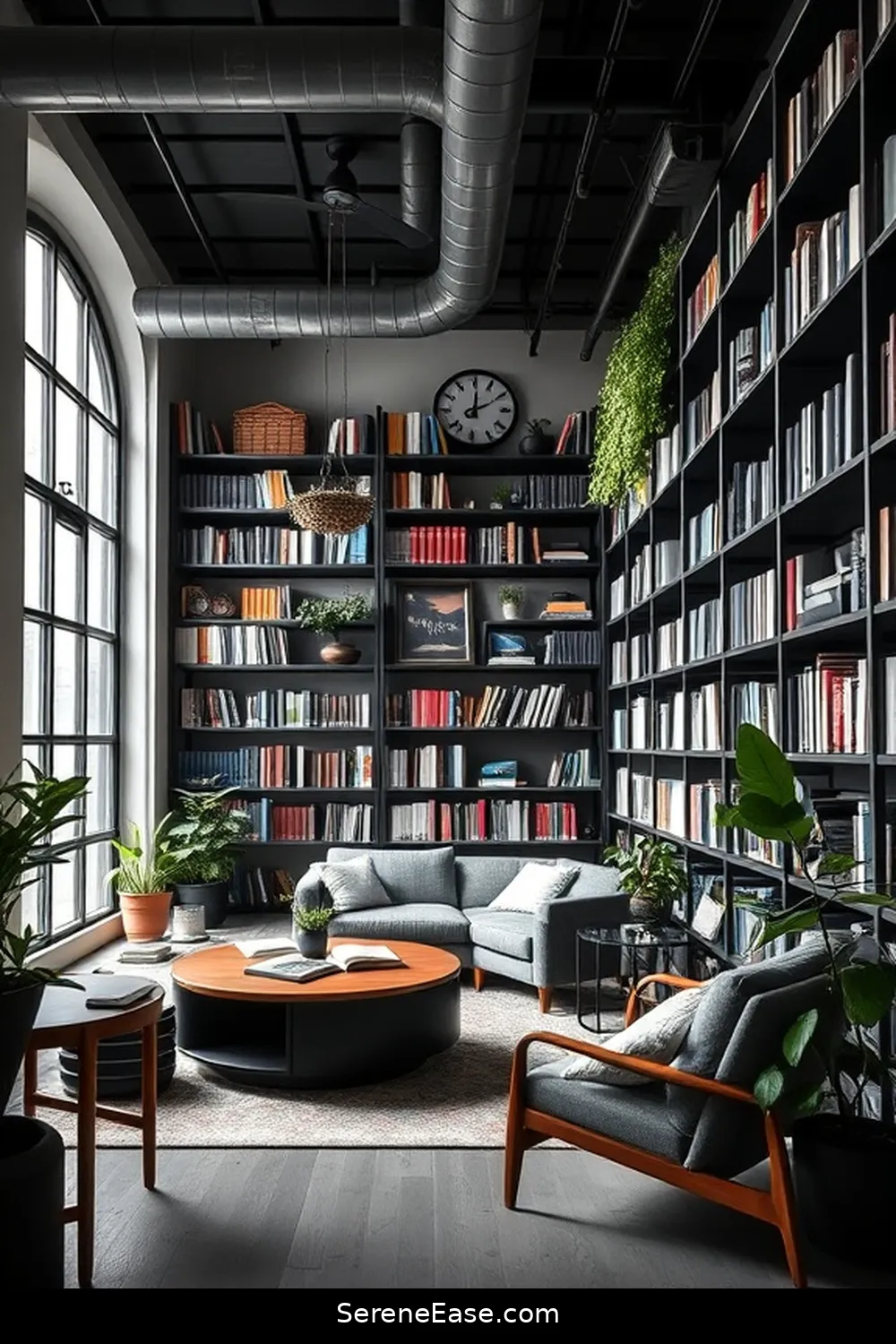 How to Create a Black and White Industrial Style Library 15 Balancing Functionality and Aesthetics for How to Create a Black and White Industrial Style Library